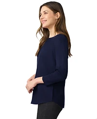 Melissa Paige Women's Boat-Neck Diamond-Knit Dolman-Sleeve Sweater