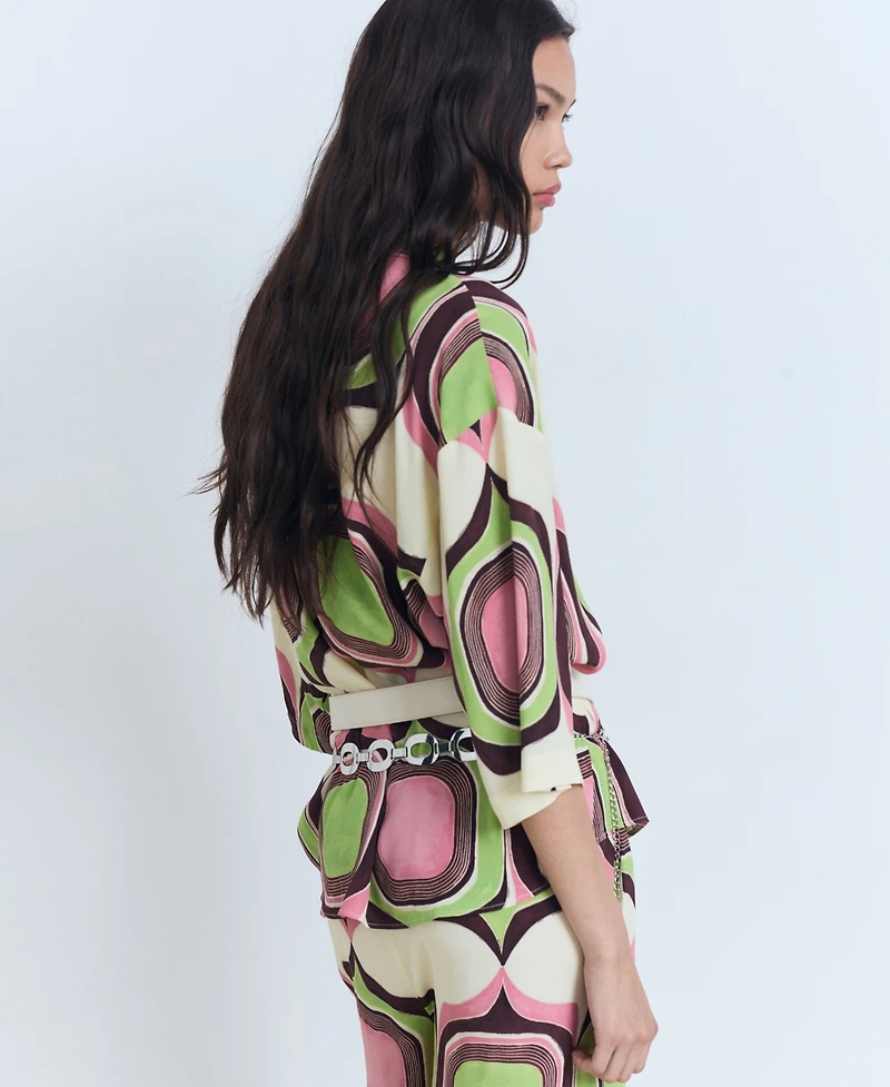 Mango Women's Geometric Print Blouse