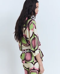 Mango Women's Geometric Print Blouse