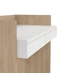 Tvilum 35" Wood 2 Storage Drawer Home Office Writing Desk
