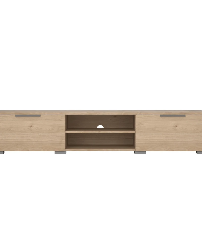 Tvilum 13.3" Wood 2 Drawer 2 Shelf Tv Stand