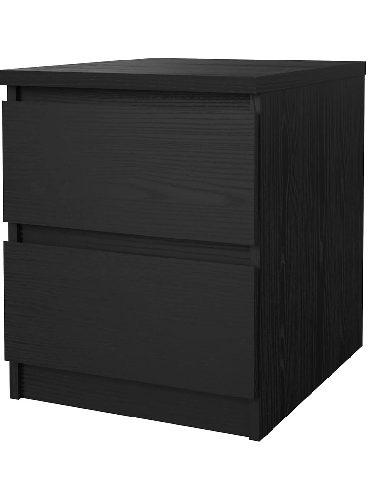 Tvilum 19.49" Wood 2 Drawer Nightstand