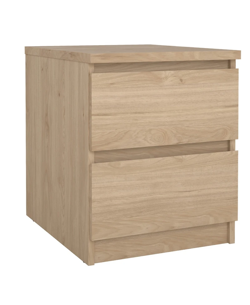 Tvilum 19.49" Wood 2 Drawer Nightstand