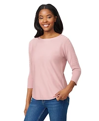 Melissa Paige Women's Boatneck Button-Back Dolman-Sleeve Sweater