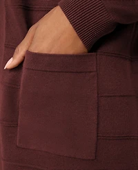 Melissa Paige Women's Ribbed Open-Front Long Cardigan