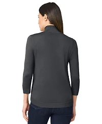 Melissa Paige Women's Mock-Neck Side-Zip Sweater