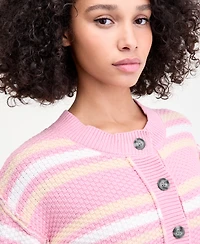 Free People Women's Lila Stripe Button-Front Cardigan