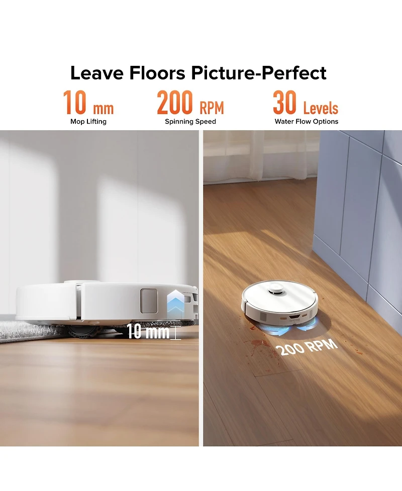 Roborock Qrevo Curv 5A1 Robot Vacuum and Mop with Zero-Tangling Design, FlexiArm Tech & Hands-Free Dock, Auto Mop Lifting, Pet Friendly