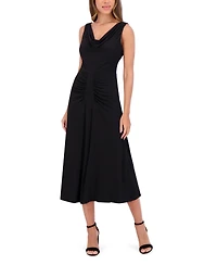 kensie Women's Jersey Cowl-Neck Sleeveless Dress