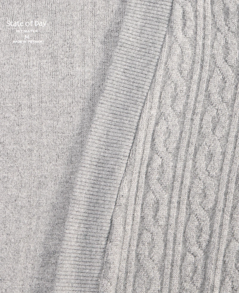 State of Day Women's Cable-Knit Duster Robe, Macy's Exclusive