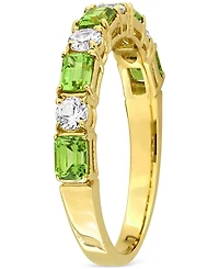 Green Sapphire (1-1/5 ct. t.w.) & White (3/8 Band 14k Gold