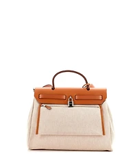 Pre-Owned Hermes 31 Herbag Zip Pegase Pop Toile and Leather