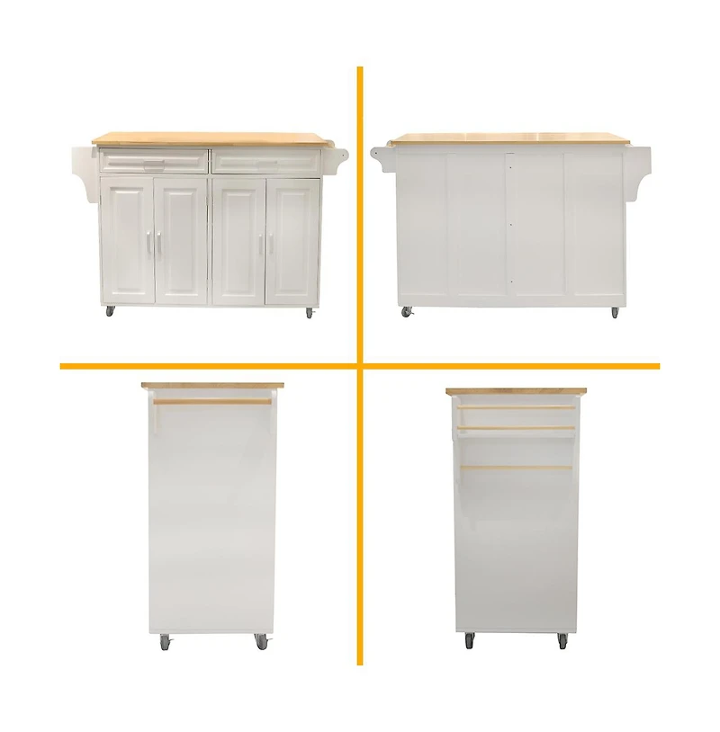 Streamdale Mobile Kitchen Island with Luxury Design