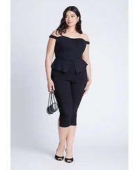 Eloquii Women's Off The Shoulder Peplum Top