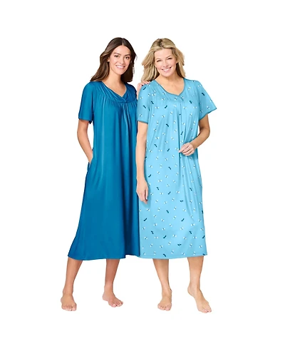Only Necessities Women's 2-Pack Bib Gown