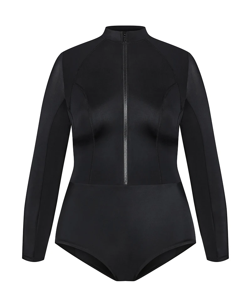 City Chic Plus Cancun Long Sleeve 1 Piece