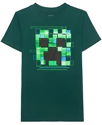 Minecraft Little and Big Boys Creeper Glitch T-Shirt