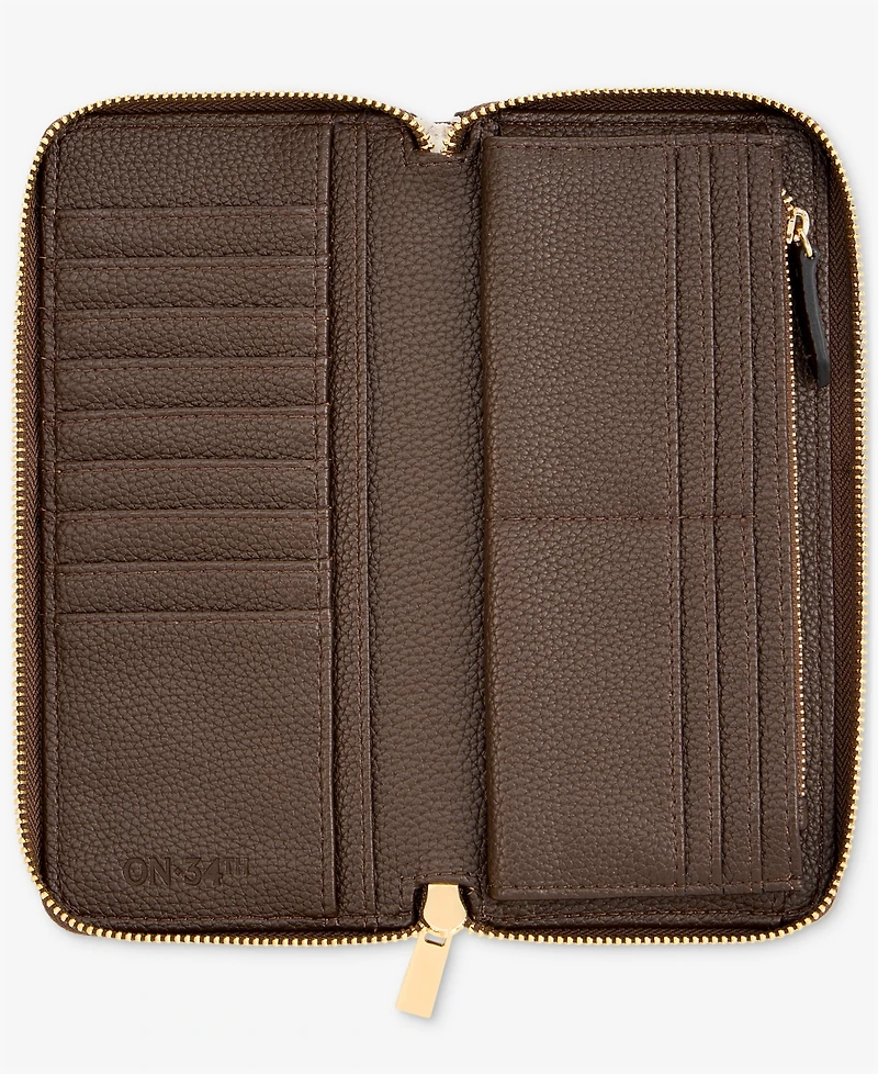 On 34th Angii Solid Zip-Around Wallet, Macy's Exclusive