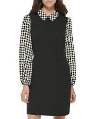 Tommy Hilfiger Women's Collared Long-Sleeve Shift Dress