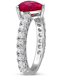 Ruby (3/4 ct. t.w.) & White Sapphire (1 Band Sterling Silver