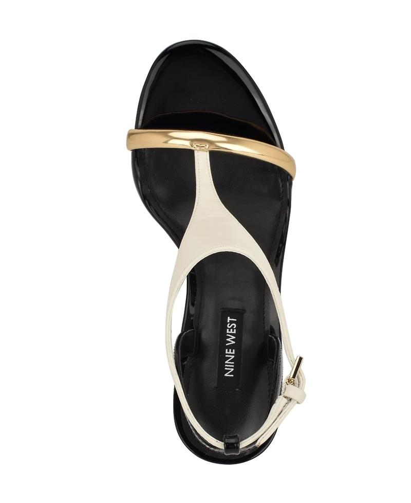 Nine West Women's Mandey T-Strap High Stiletto Sandals