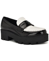 Nine West Women's Keram Chunky Lug Sole Penny Loafers