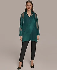 Donna Karan New York Women's Long-Sleeve Burnout Tunic
