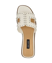 Nine West Women's Giny Cutout Flat Slide Sandals