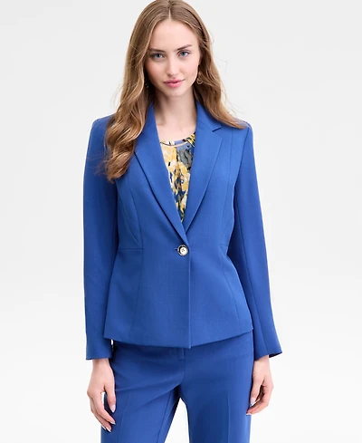 Kasper Women's Stretch-Crepe One-Button Seamed Jacket, Regular & Petite