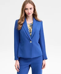 Kasper Women's Stretch-Crepe One-Button Seamed Jacket, Regular & Petite