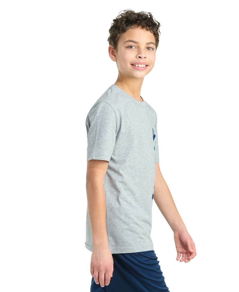 adidas Big Boys Short-Sleeve Sport Bubble Lineage Logo Graphic T-Shirt