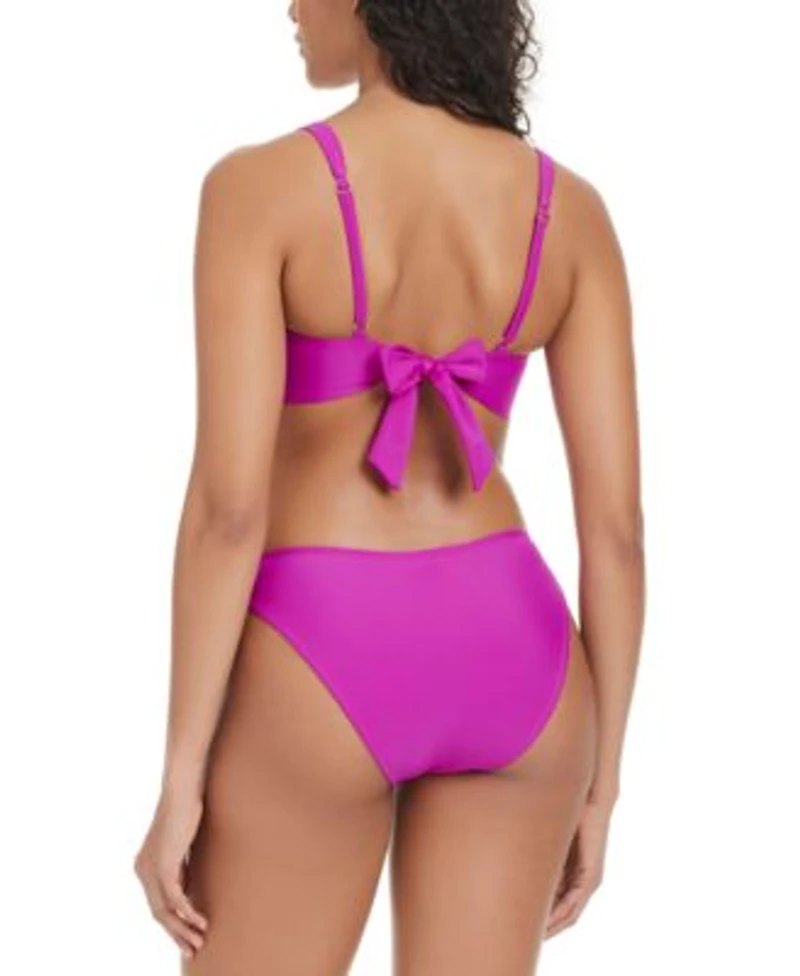 Bar Iii Womens Unraveled Lace Up Bikini Top Bottoms Exclusively At Macys