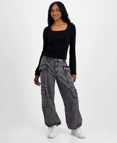 Madden Girl Juniors' Cargo Jogger Jeans