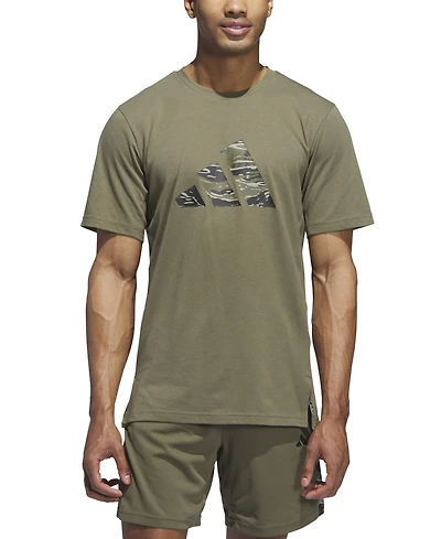 adidas Men's Camo Logo Crewneck T-Shirt