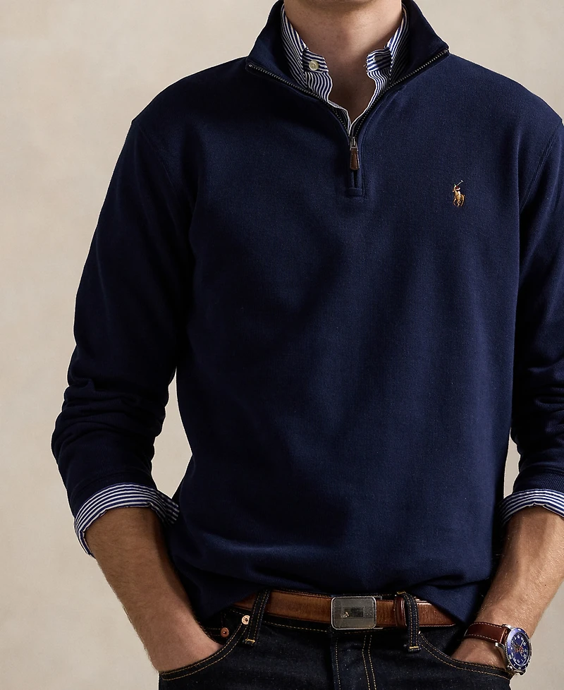 Polo Ralph Lauren Men's Estate-Rib Cotton Quarter-Zip Pullover