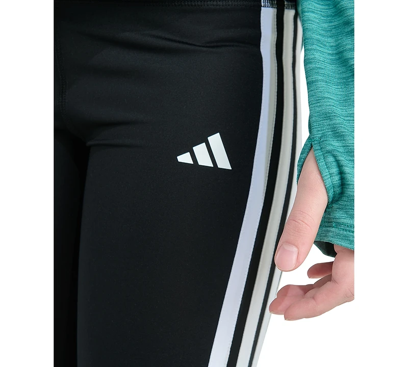 adidas Big Girls Long-Sleeve Hooded Melange Top