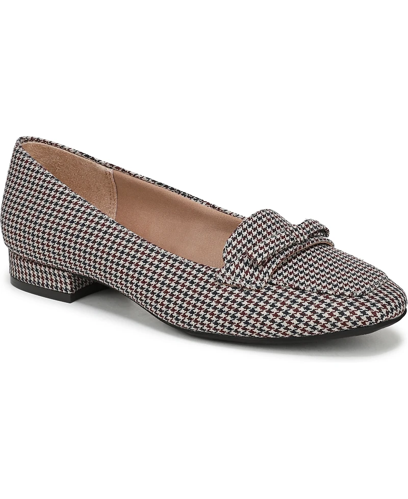 LifeStride Women's Claudine Square Toe Block Heel Ballerina Flats