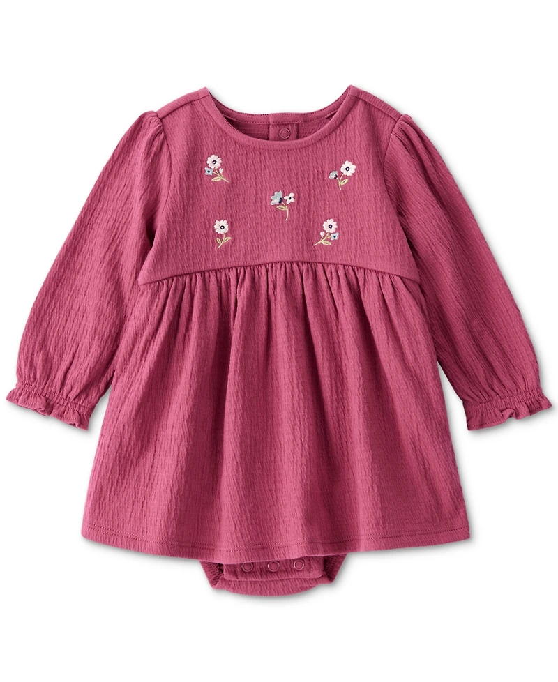 Carter's Baby Girls Embroidered Floral Bodysuit Dress