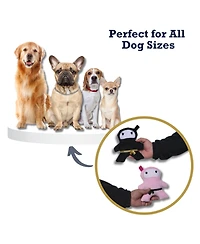 Pink & Black Ninja Love Plush Dog Toy Gift Set – with Squeaker & Crinkle Paper for Fun Play, Durable for Chewing, Perfect for Playtime and Cudd
