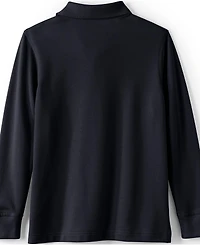 Lands' End School Uniform Kids Long Sleeve Mesh Polo Shirt