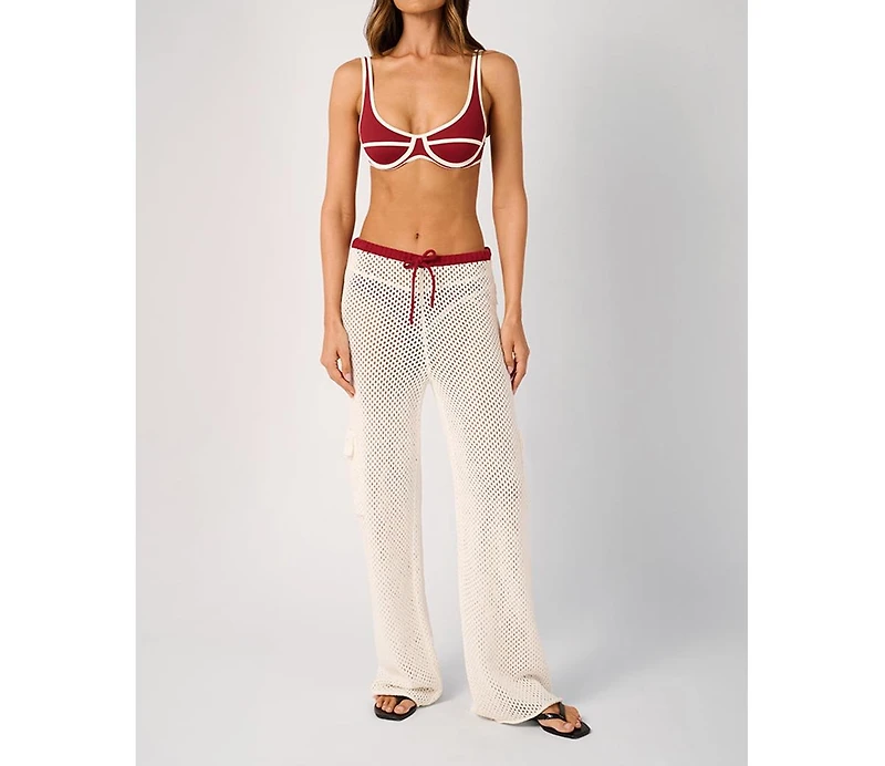 WeWoreWhat Women's Crochet Cargo Pants