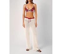WeWoreWhat Women's Crochet Cargo Pants