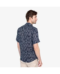 Vustra Men's Island Breeze Printed Linen Shirt