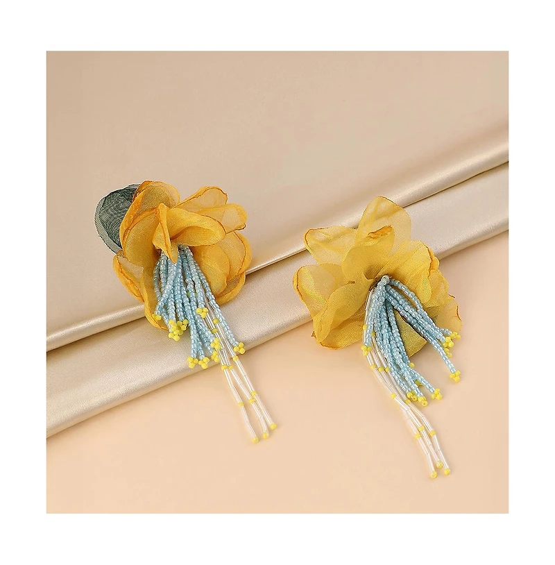 Sohi Maxi-Floral Drop Earrings