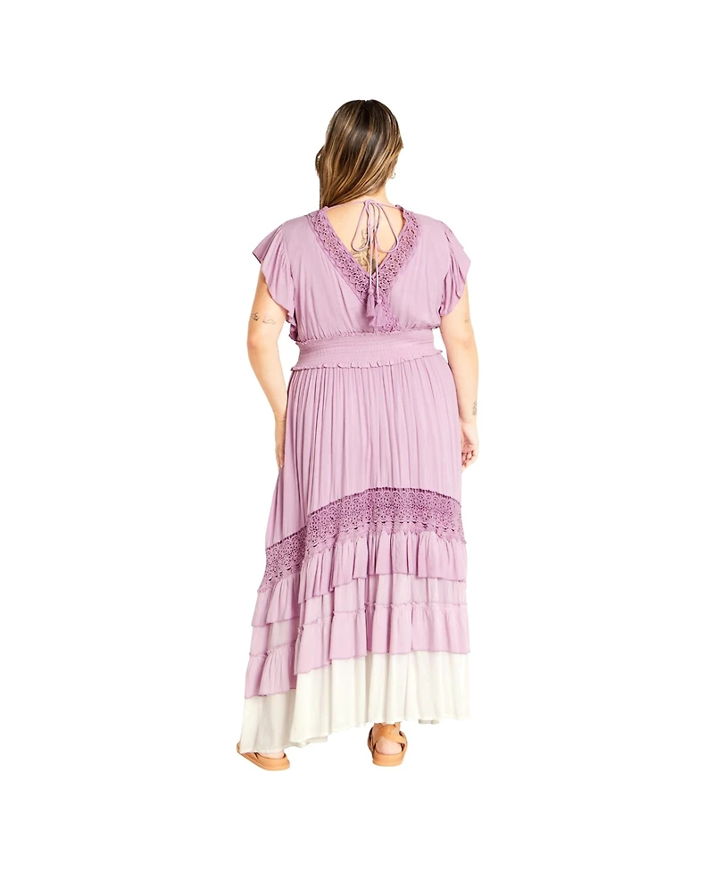 City Chic Plus Destiny Ombre Maxi Dress