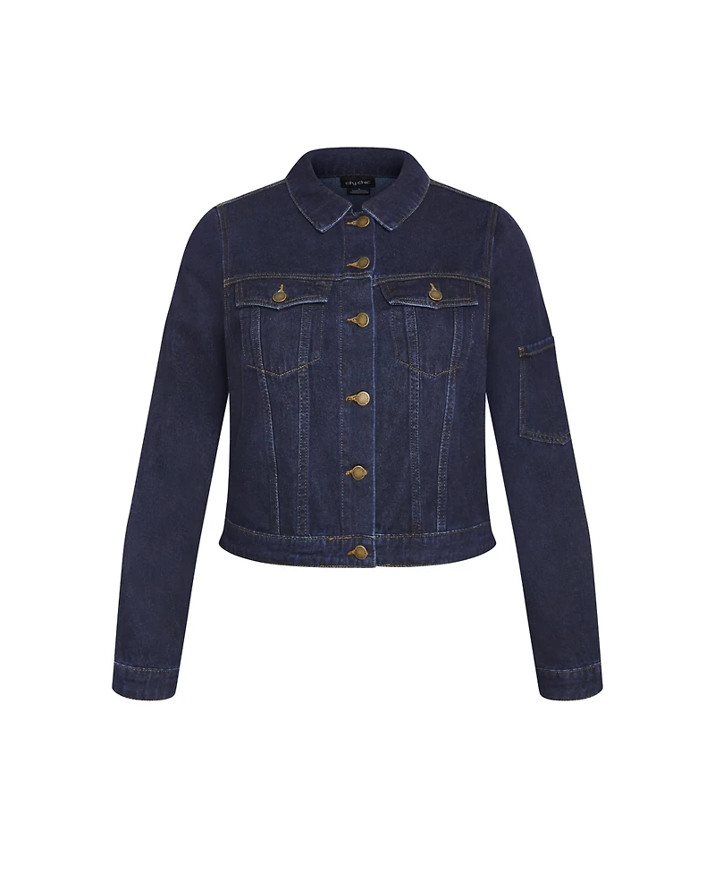 City Chic Plus Denim Jojo Jacket