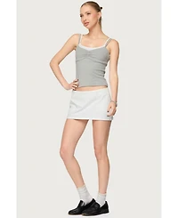 Edikted Womens Lilian Layered Striped Tank Top