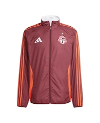 Adidas Men's Red/White Toronto Fc 2025 Anthem Reversible Full-Zip Jacket