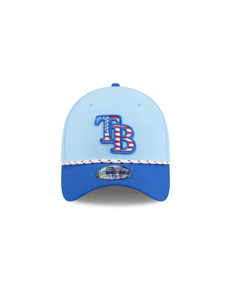 New Era Men's Light Blue/Blue Tampa Bay Rays 2025 Fourth of July 39THIRTY Flex Hat