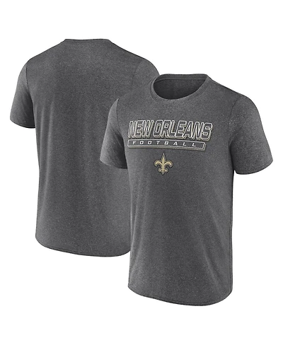 Fanatics Men's Heather Charcoal New Orleans Saints Quick Repeat Long Sleeve T-Shirt